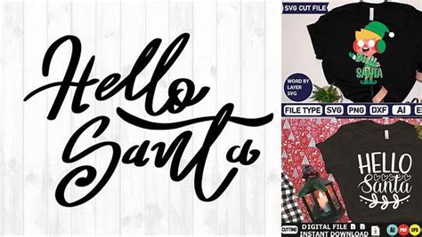 Download Free Hello Santa SVG Cut Files