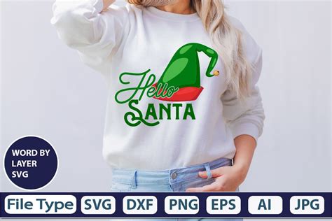 Download Free Hello Santa SVG Cut Images