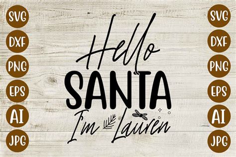 Download Free Hello Santa SVG for Cricut Machine