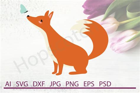 Download Free Hello Spring SVG, Fox SVG, DXF File, Cuttable File For Crafts