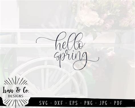 Download Free Hello Spring SVG Commercial Use DXF Files