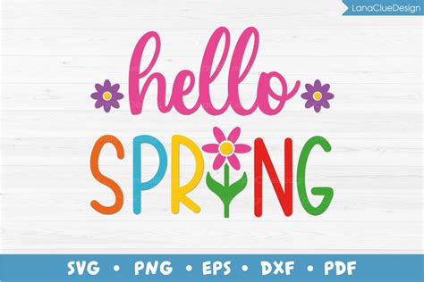 Download Free Hello Spring SVG Cut File Creativefabrica