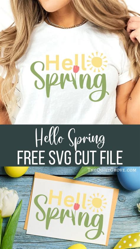Download Free Hello Spring SVG Cut File Easy Edite