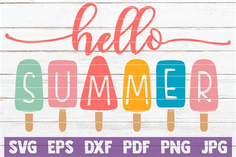 Download Free Hello Summer - SVG file Cut Files