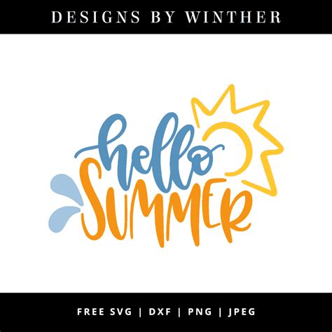 Download Free Hello Summer - SVG file Images