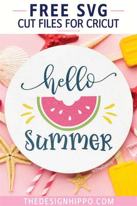 Download Free Hello Summer Cricut SVG DXF Files