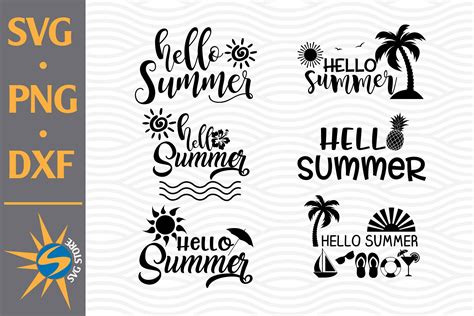 Download Free Hello Summer DXF Files