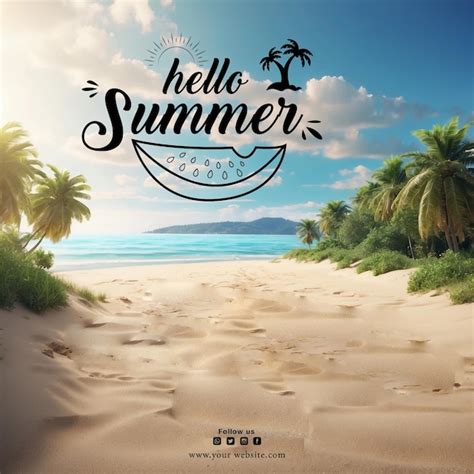 Download Free Hello Summer Files Free PSD Mockups