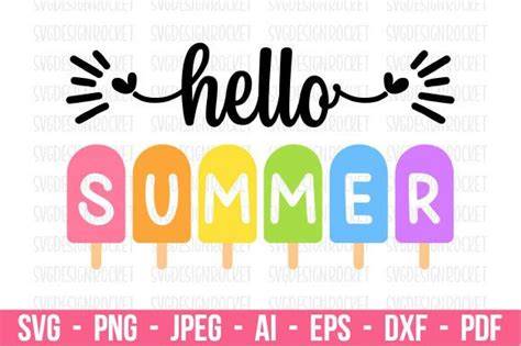 Download Free Hello Summer Popsicles SVG Cut File Files Free PSD Mockups