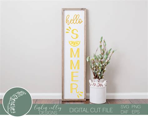 Download Free Hello Summer Porch Sign Cameo