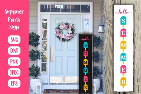 Download Free Hello Summer Porch Sign Easy Edite