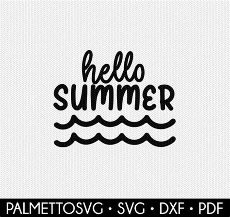 Download Free Hello Summer Silhouette DXF Files