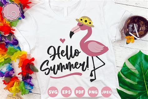 Download Free Hello Summer Svg,FLAMINGO SVG,Summer Dxf,Summer Files For Crafts