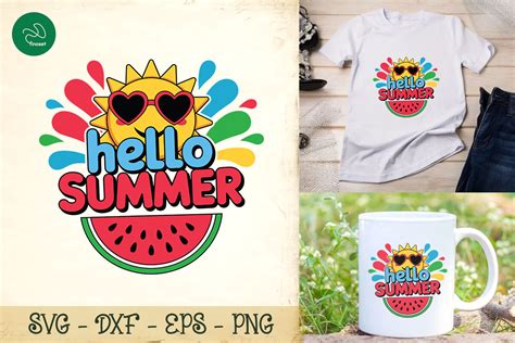 Download Free Hello Summer Watermelon SVG For Crafts