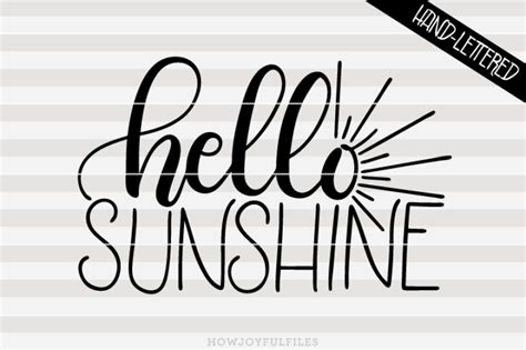 Download Free Hello Sunshine - SVG File, DXF File Files DXF Files