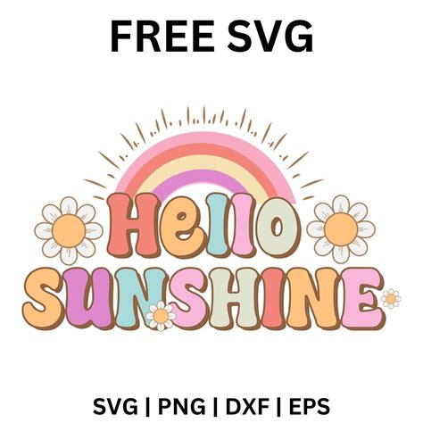 Download Free Hello Sunshine - SVG File, DXF File For Silhouette