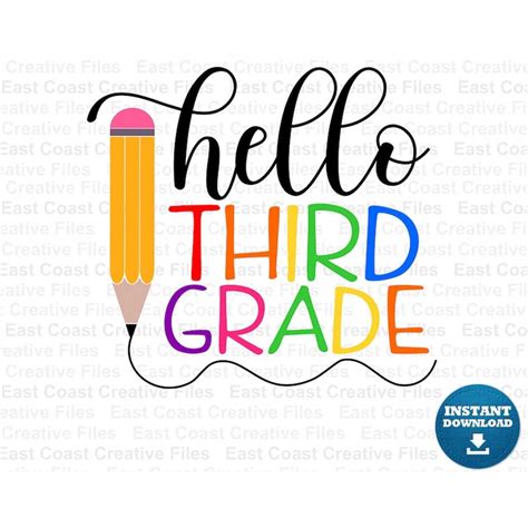 Download Free Hello Third Grade Svg Design Commercial Use