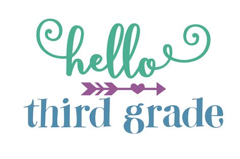 Download Free Hello Third Grade Svg Design Commercial Use DXF Files
