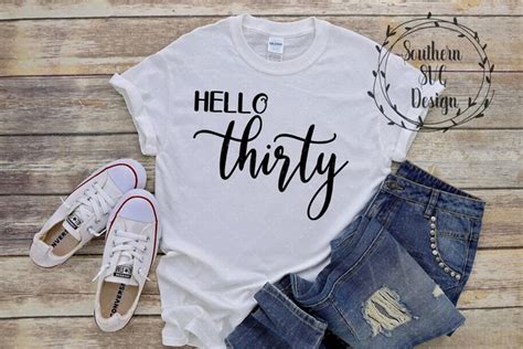 Download Free Hello Thirty Birthday Svg Cut File Files Free PSD Mockups
