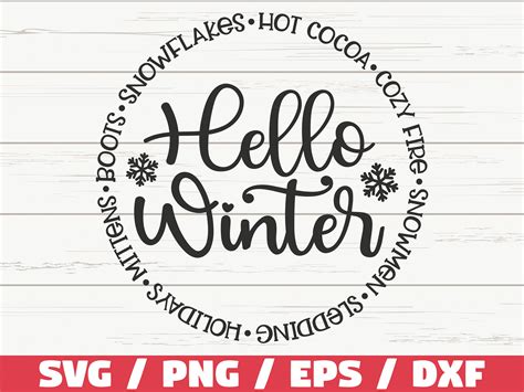 Download Free Hello Winter Commercial Use For Crafts
