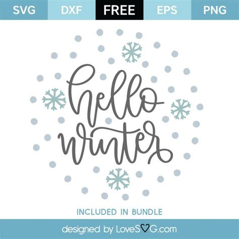 Download Free Hello Winter Cut Images