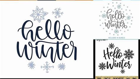 Download Free Hello Winter Files For Crafts