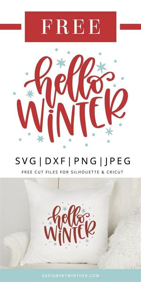 Download Free Hello Winter Silhouette DXF Files