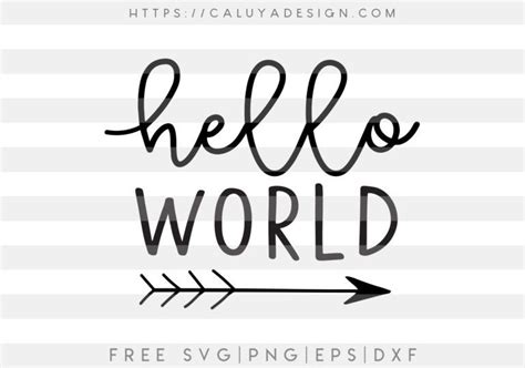 Download Free Hello World Silhouette DXF Files