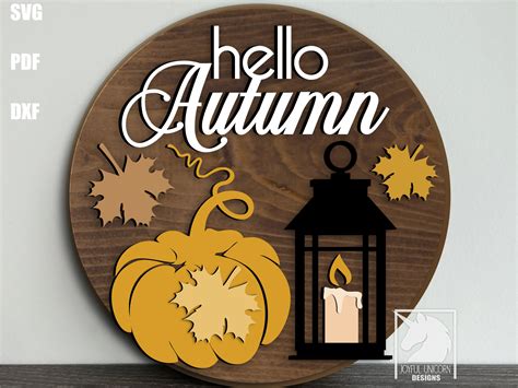 Download Free Hello autumn - SVG file DXF Files