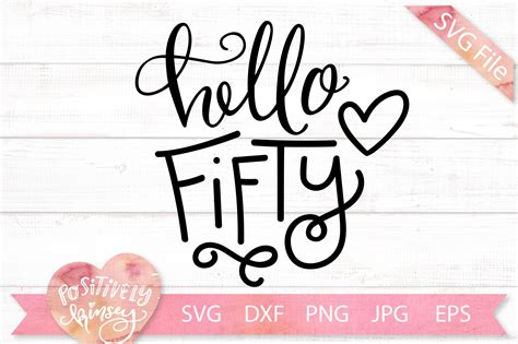 Download Free Hello fifty svg Files DXF Files
