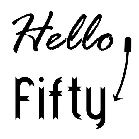 Download Free Hello fifty svg Files Free PSD Mockups