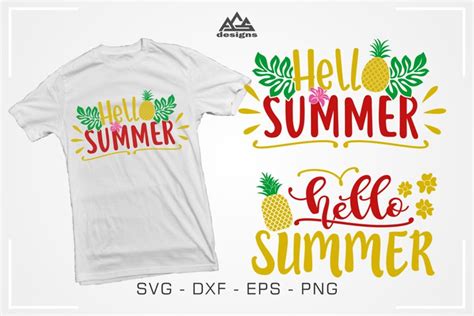 Download Free Hello summer with pineapple SVG Files Free PSD Mockups