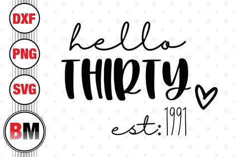 Download Free Hello thirty svg Commercial Use DXF Files
