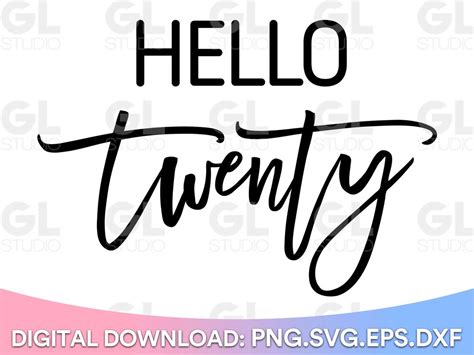 Download Free Hello twenty svg Crafts