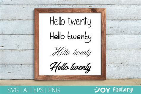 Download Free Hello twenty svg Cut Files