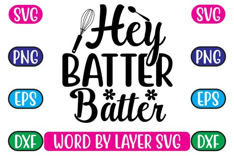 Download Free Hey Batter Batter SVG Cut Files