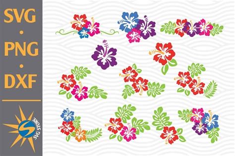 Download Free Hibiscus SVG, PNG, DXF Digital Files Include Images