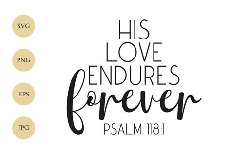Download Free His love endures forever SVG Files