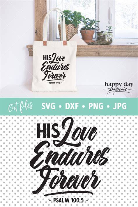 Download Free His love endures forever SVG Files DXF Files