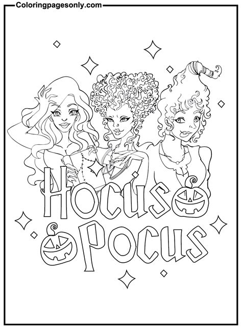 Free Hocus Pocus Coloring Pages