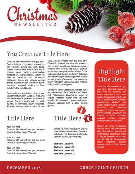 Best Templates Christmas Newsletter Templates