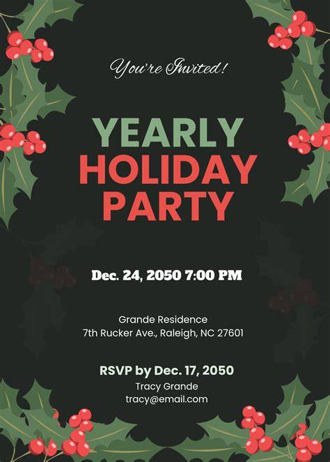 Free Holiday Party Templates – Free Editable Template & Examples ...