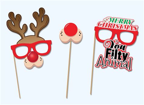 Free Holiday Printable Photo Booth Props