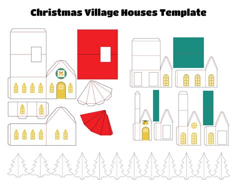 Download Free Holiday Town paper Files For Crafts