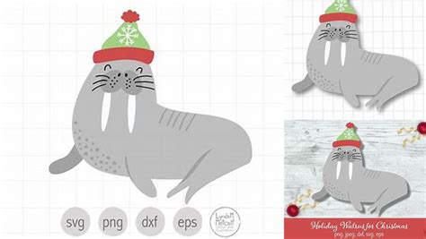 Download Free Holiday Walrus SVG DXF Files