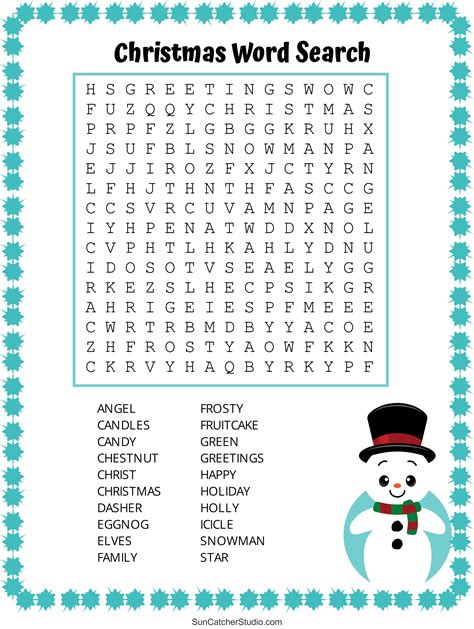 Free Holiday Word Search Printable