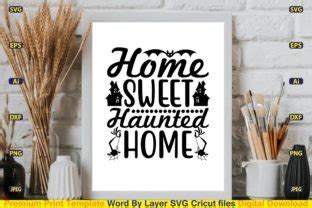 Download Free Home Haunted Home SVG Cut File Files DXF Files