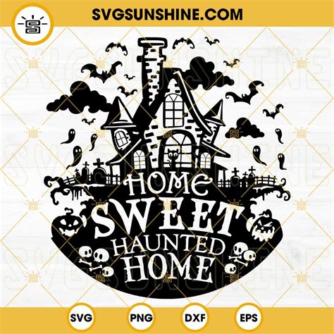 Download Free Home Haunted Home SVG Cut File Silhouette DXF Files