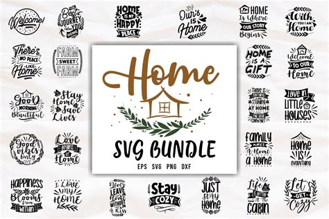 Download Free Home Inspiring Quotes SVG Bundle Lettering Files For Crafts