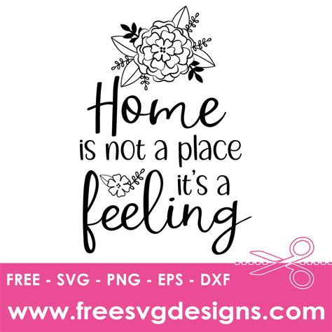 Download Free Home Is Not A Place Its A Feeling svg Files Free PSD Mockups